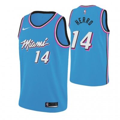 Nike Miami Heat #14 Tyler Herro 2019-20 Men's Blue Miami City Edition NBA Jersey Men's